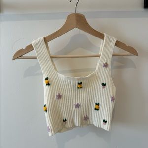 Knitted crop tank